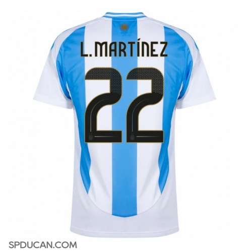 Muški Nogometni Dres Argentina Lautaro Martinez #22 Domaci Copa America 2024 Kratak Rukav